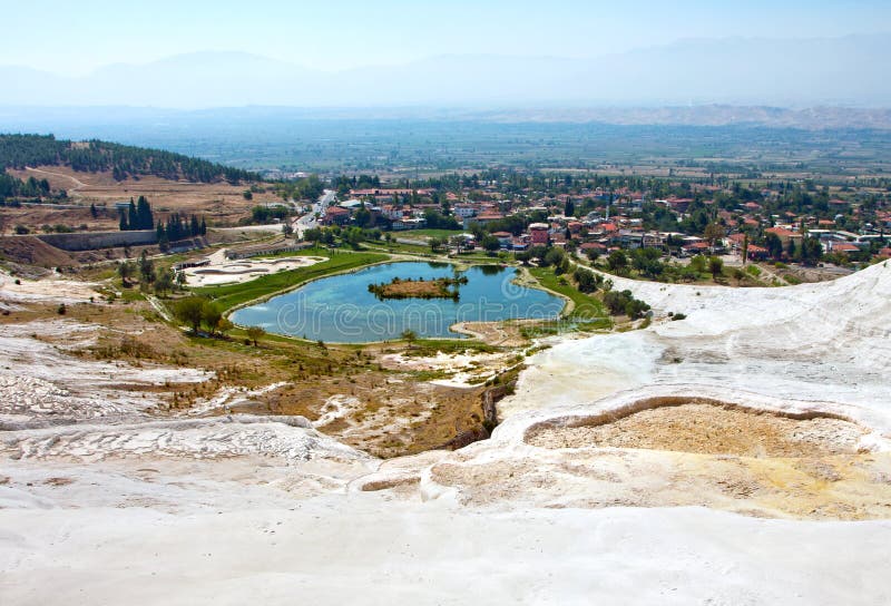 Pamukkale, Turkey, Top View Stock Image Image of eastern, terrace