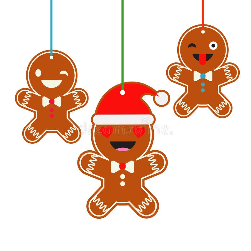 Pan de jengibre de la Navidad del cartel en un fondo blanco Gingerman de la Navidad Pan de jengibre lindo de la historieta stock de ilustración Pan de jengibre de la Navidad del cartel en un fondo blanco Gingerman de la Navidad Pan de jengibre lindo de la historieta stock de ilustración