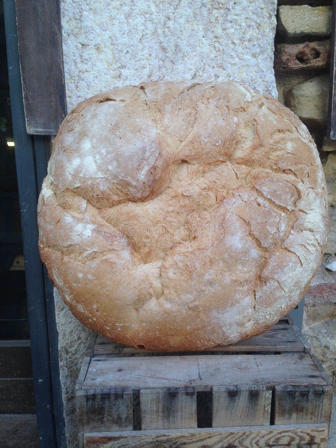 Slices of Pan De Payes, a Round Bread Typical of Catalonia, Spain Stock ...