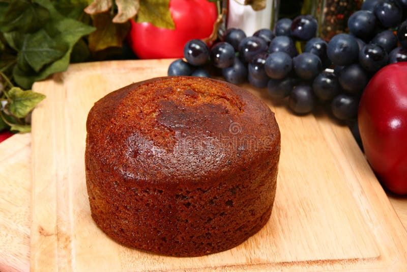 Loaf of apple date nut bread. Loaf of apple date nut bread