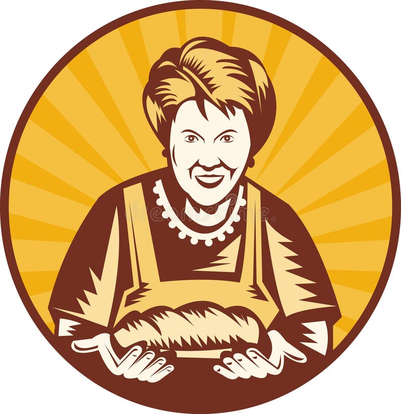Download Pan Del Pan Del Ama De Casa De La Abuelita Ilustración del ...