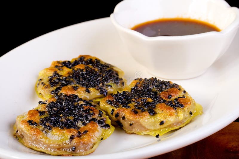 Pan Fried Beef Dumpling Dim Sum Stock Image Image of restaurant