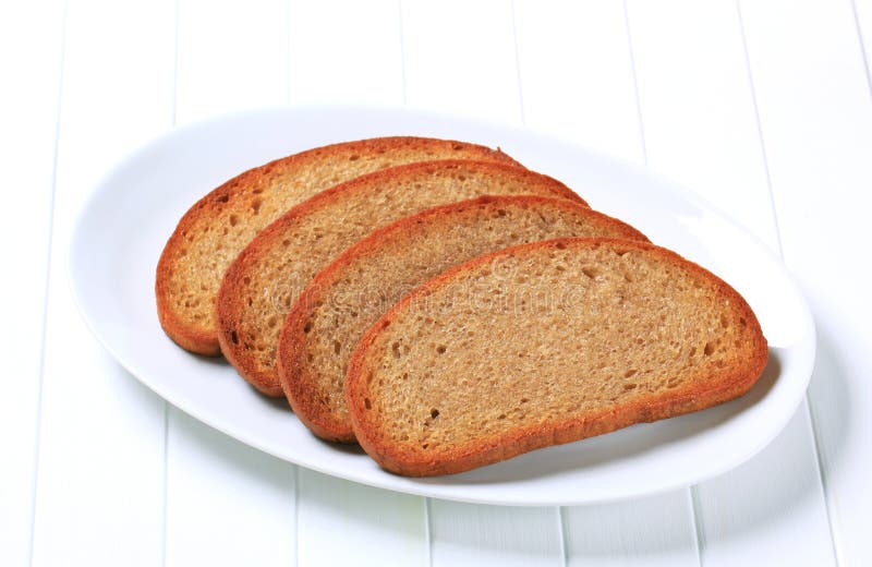 Pan fried bread stock photo. Image of crispy, slices 55695876