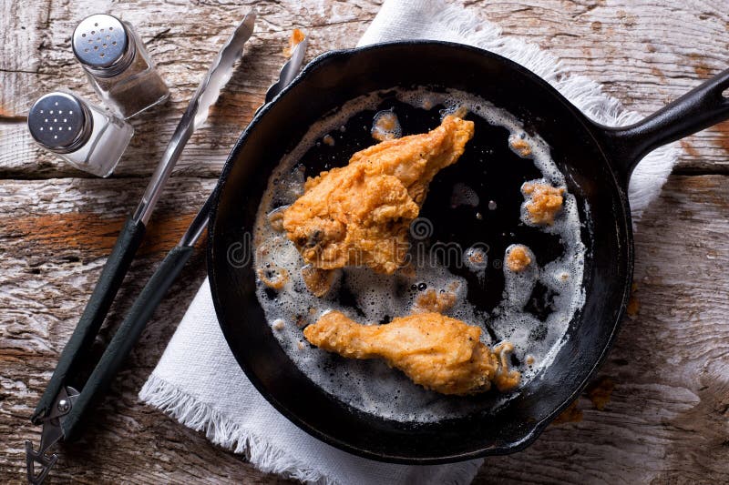 Pan Fried Chicken stock photo