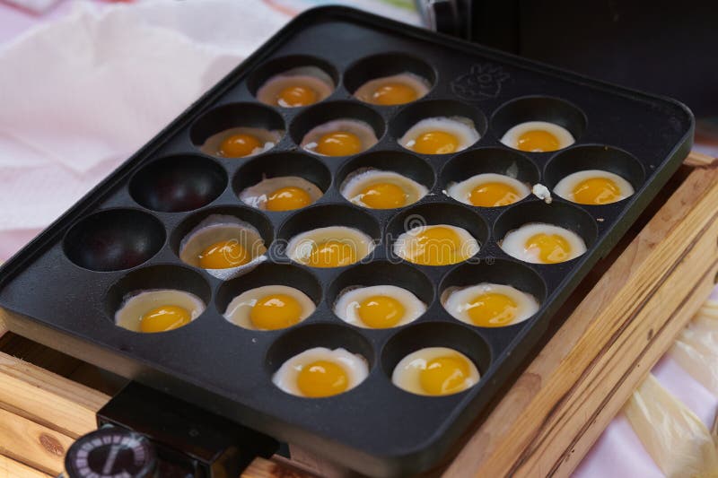 Pan with Pit for Cook Fried Egg ,japanese Style Stock Photo Image of