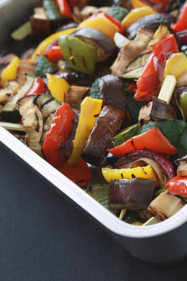 Pan Roasted Mixed Vegetables Stock Photo Image of skewer, grilled
