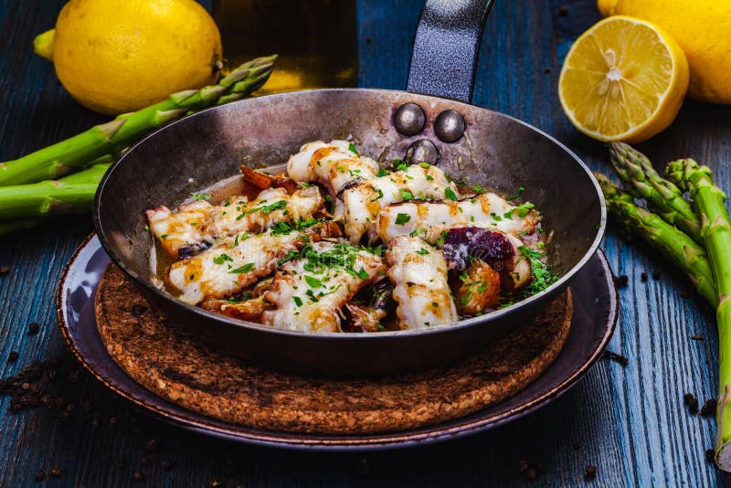 Panseared Octopus with Roasted Potato Stock Image Image of prepared, tentacle 202114087
