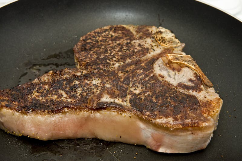 Pan Seared Porterhouse stock image. Image of steak, dinner 8909219