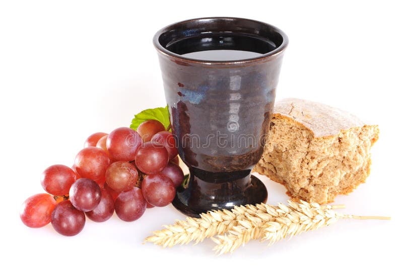 Vino y pan imagen de archivo. Imagen de espiritualidad 4178283