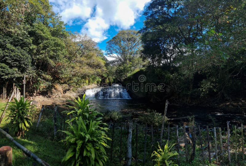 Panama Boquete Chiriqui Wasserfall stockbilder