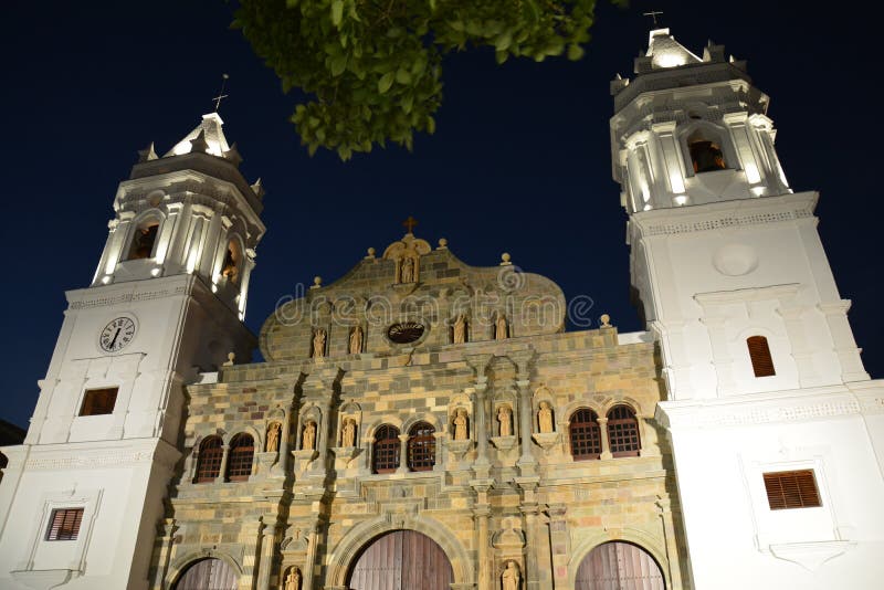 Panama gammal stadcasco Viejo i Panamà ¡ på natten royaltyfri fotografi Panama gammal stadcasco Viejo i Panamà ¡ på natten royaltyfri fotografi