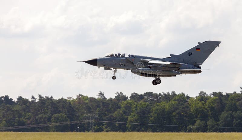 Panavia Tornado lands on airport