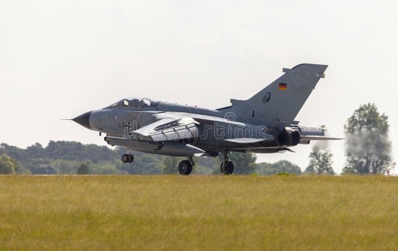 Panavia Tornado lands on airport