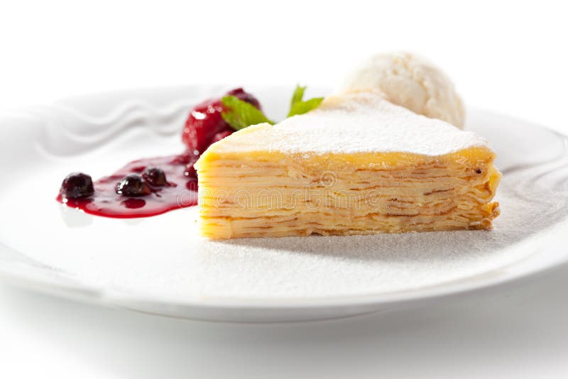 Pancake Cake with Ice Cream Stock Photo Image of breakfast, icecream