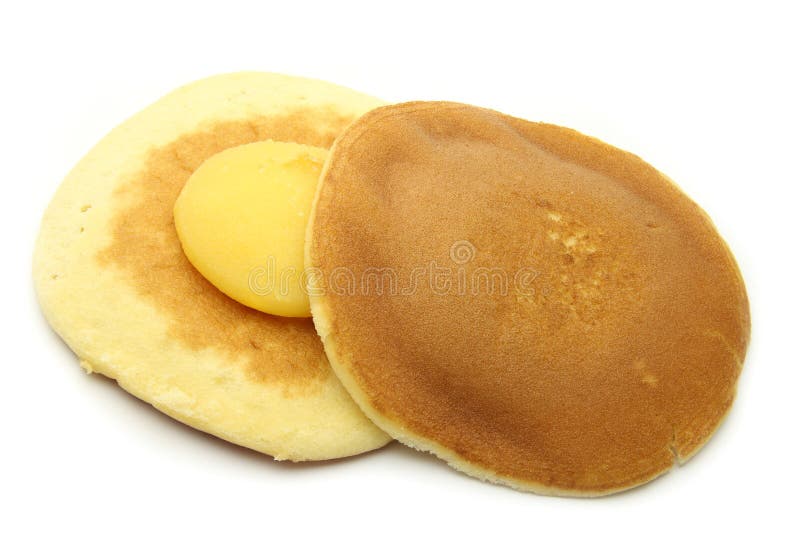 Omelette Bacon Pancake with Butter Breakfast Stock Image Image of