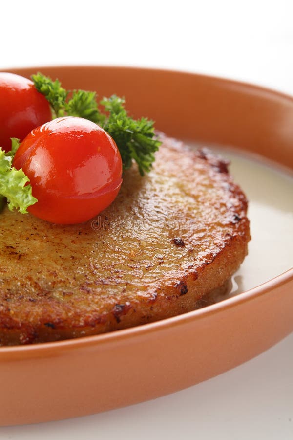 Pancake from Potato with Meat Stock Image Image of dinner, gourmet