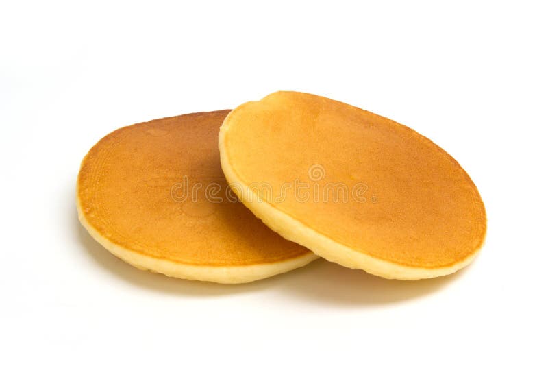 Pancake taken in natural light isolated stock photo