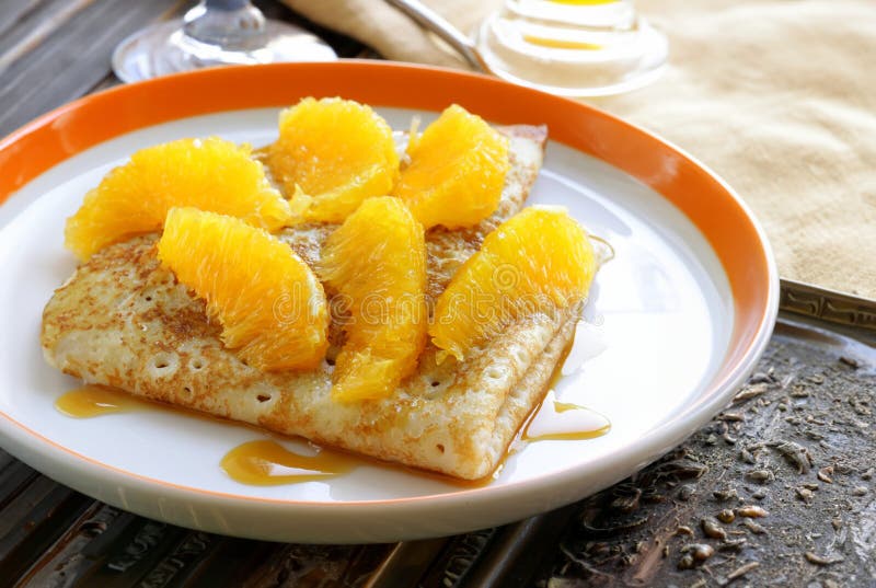 Pancakes for breakfast royalty free stock image