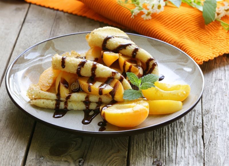 Pancakes for breakfast royalty free stock image