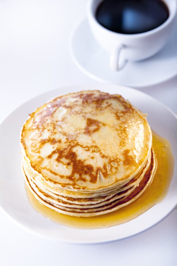 Pancakes and coffee stock photo. Image of dessert, hotcakes 14112588