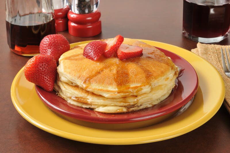 Pancakes with strawberries