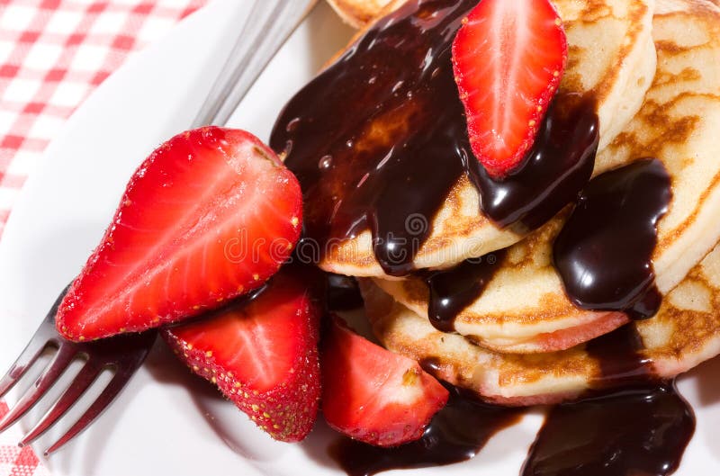 Pancakes with strawberry