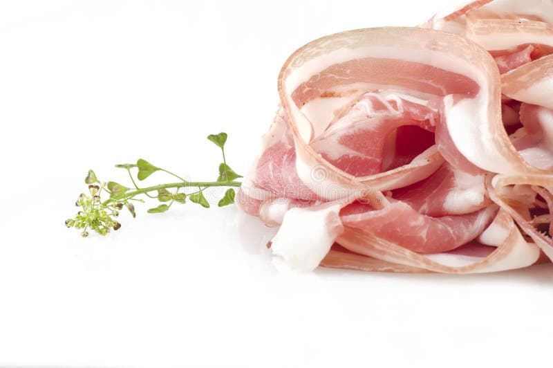 Pancetta Affumicata Affettata Immagine Stock Immagine di preparazione