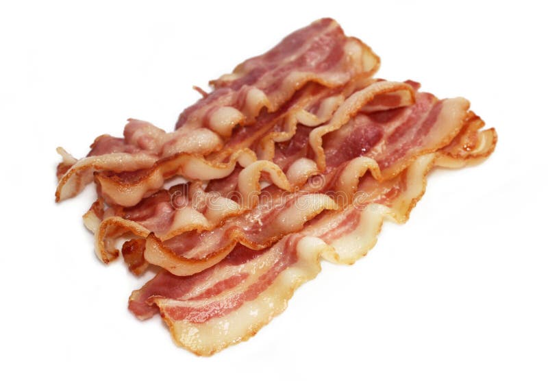 Pancetta affumicata fritta fotografia stock. Immagine di background 111738466