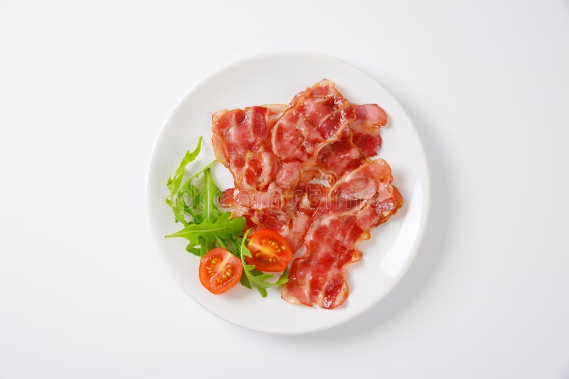 Strisce Di Pancetta Affumicata Fritte Immagine Stock Immagine di arrostito, ingrassamento