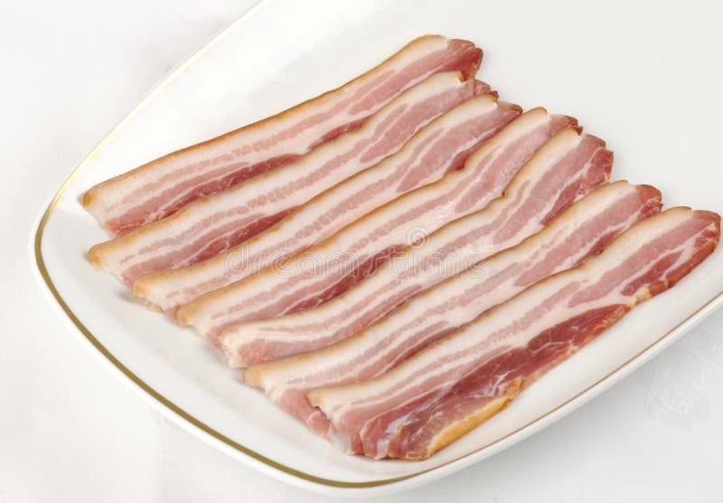 Pancetta Affumicata Striata Affumicata Immagine Stock Immagine di
