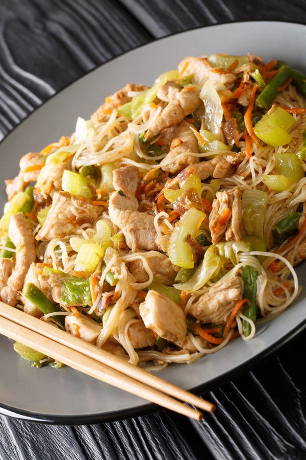 Pancit Bihon Filipino Fried Rice Noodles is a Classic Dish that is Easy