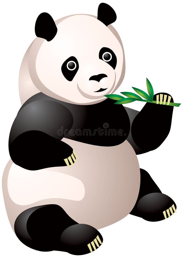 Panda stock vector. Illustration of bamboo, cartoon, chinese - 28955808