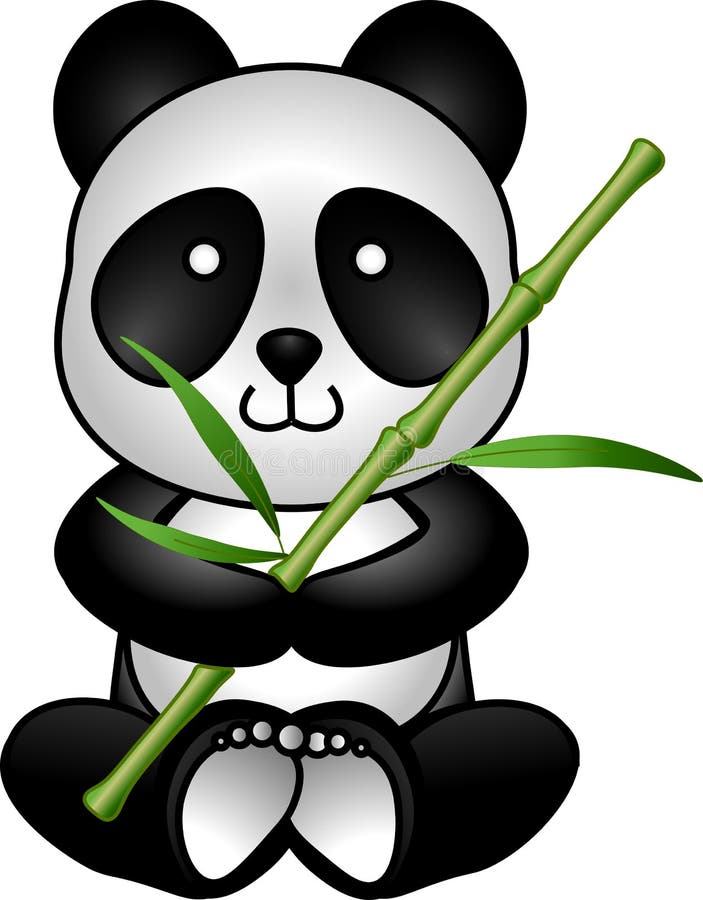 Panda and bamboo stock illustration. Illustration of asia - 59836084