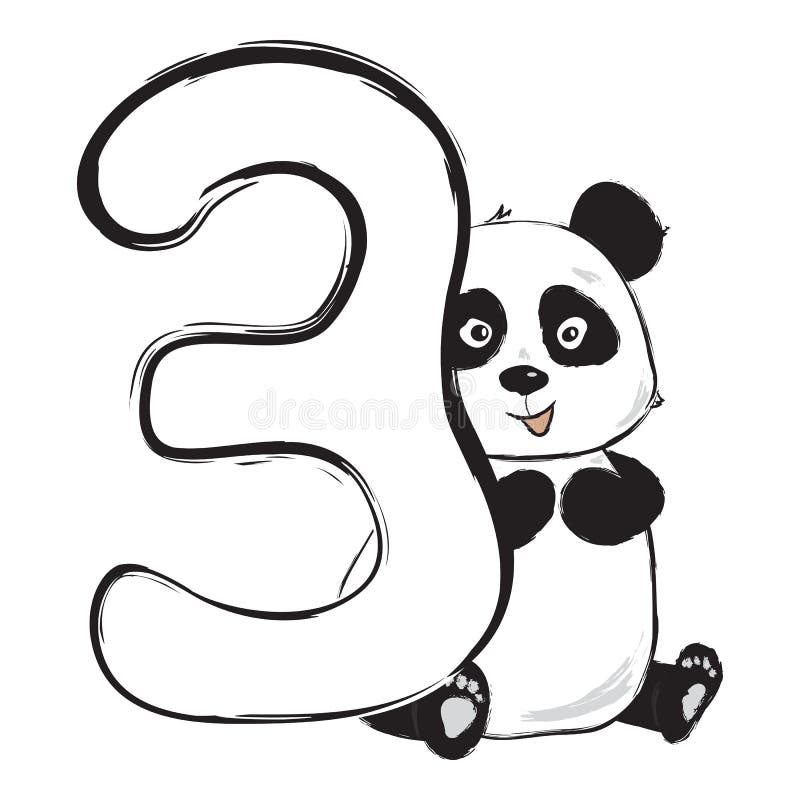 Panda Bear Cute Animal Number Three with Cartoon Baby Illustration Stock Vector - Illustration of graphic, learn: 134256262 Panda Bear Cute Animal Number Three with Cartoon Baby Illustration Stock Vector - Illustration of graphic, learn: 134256262