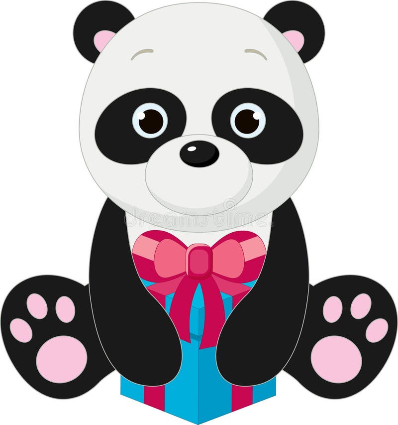Panda Bonito Dos Desenhos Animados Com Uma Fatia De Melancia Ilustração Do  Vetor Ilustração Stock - Ilustração de bebê, urso: 115203732