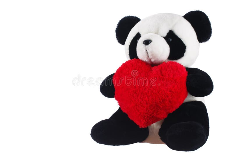 Panda con un cuore fotografia stock libera da diritti Panda con un cuore fotografia stock libera da diritti