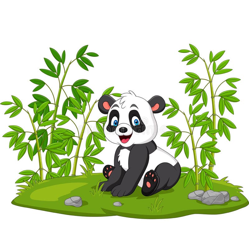 La Calligraphie En Bambou  Du Panda  Illustration  de  Vecteur 