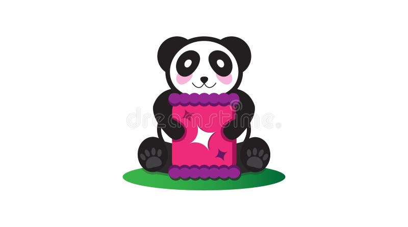 Panda Estilizada Desenho De Corpo Inteiro Ícone Simples De Panda