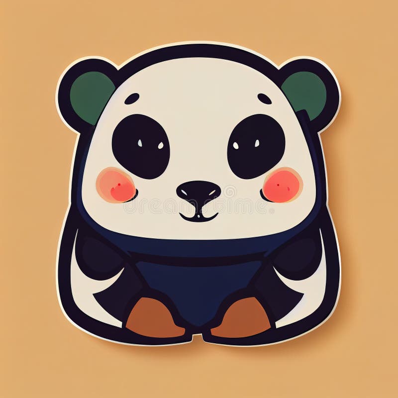 Panda Estilizada Desenho De Corpo Inteiro Ícone Simples De Panda