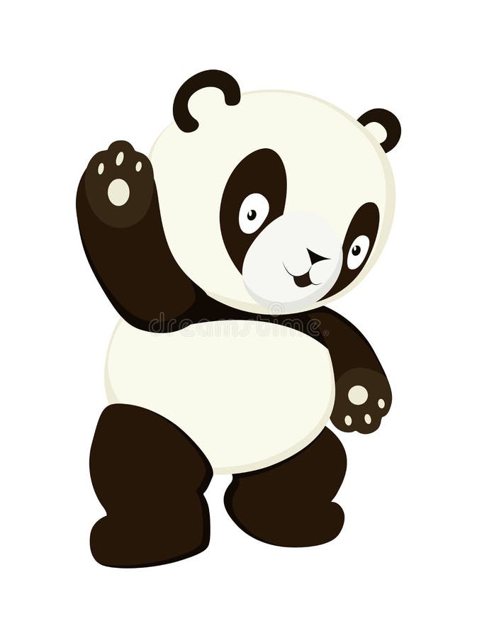 Panda Estilizada Desenho De Corpo Inteiro Ícone Simples De Panda