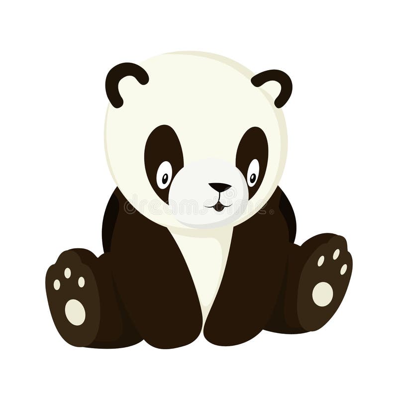 desenho de corpo inteiro estilizado de panda gigante. ícone de