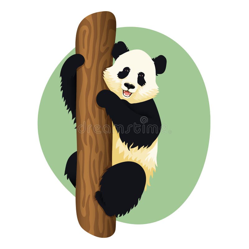Panda gigante em uma árvore ilustração do vetor Panda gigante em uma árvore ilustração do vetor