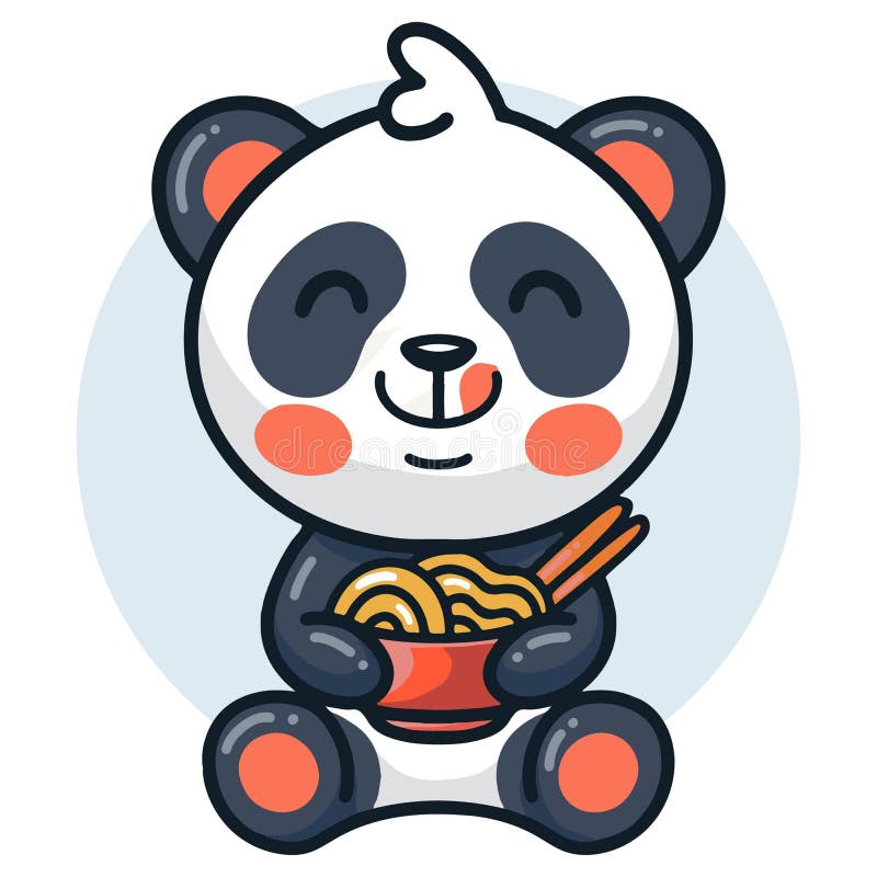 Fofo Panda Deitado No Desenho Animado Ilustração do Vetor - Ilustração de  chinês, rabisco: 221257379