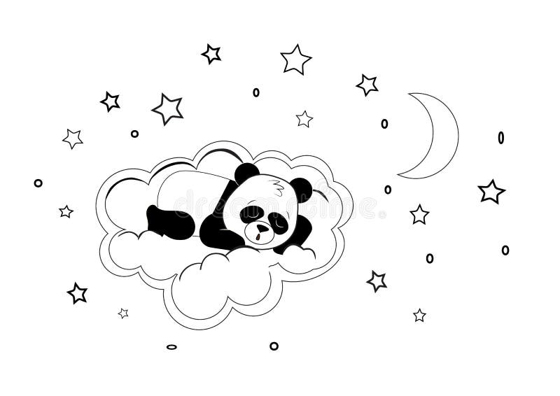Desenhos de Adesivos de Panda Fofo para Colorir e Imprimir 