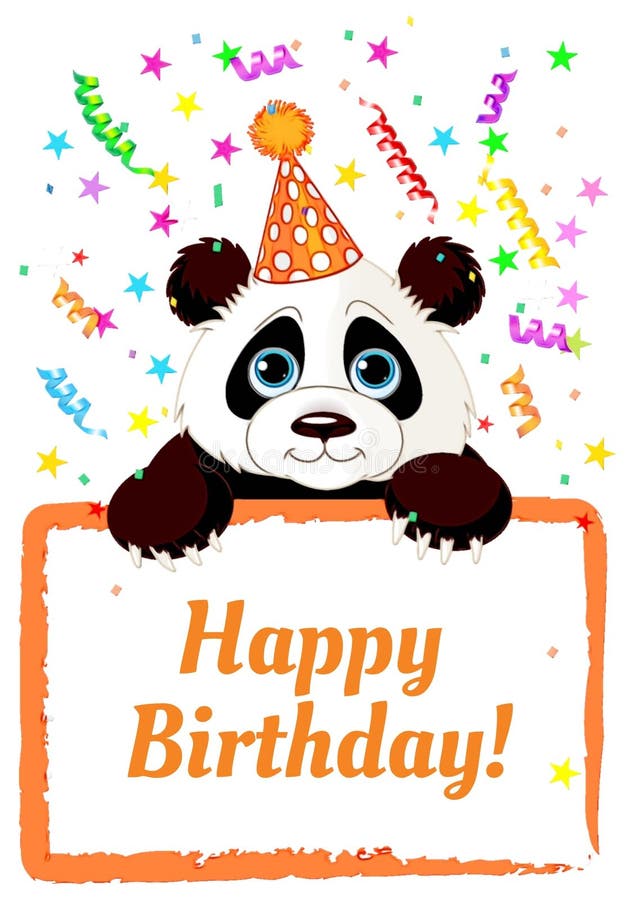 Brand New Happy Birthday Panda Card 