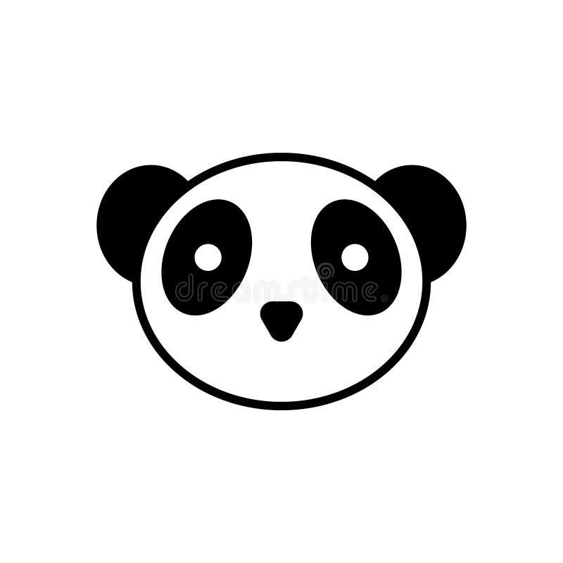 Panda Head Icona del panda di vettore fondo isolato e bianco royalty illustrazione gratis Panda Head Icona del panda di vettore fondo isolato e bianco royalty illustrazione gratis