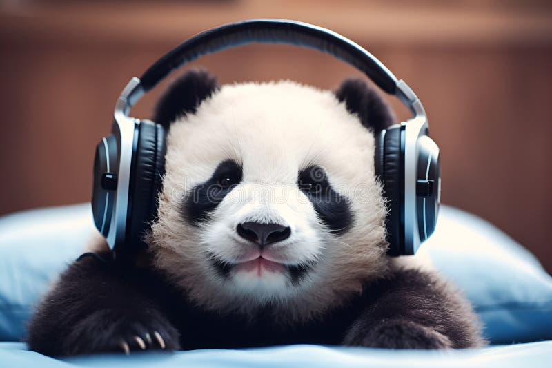 Kawaii panda with headphone by Kiutimood on Dribbble