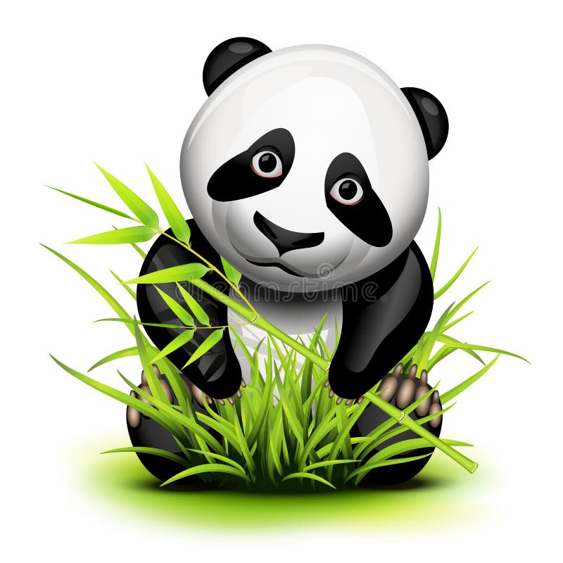 Pequeno Panda Clipart Set Ilustração Panda Bonito Ouvir Música Fones imagem  vetorial de tannikart© 474314116