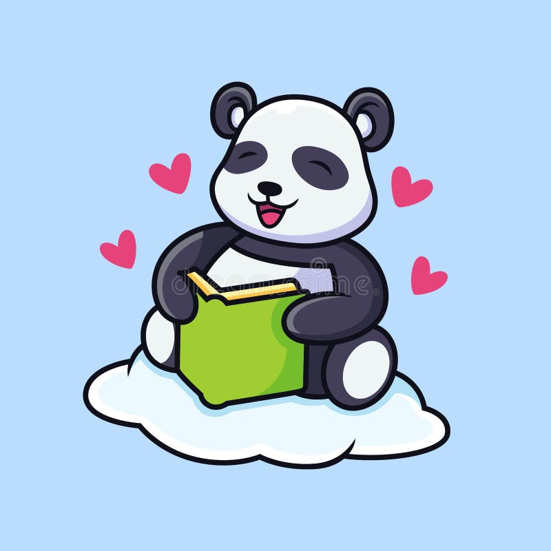 Premium Vector, Cute panda good posing