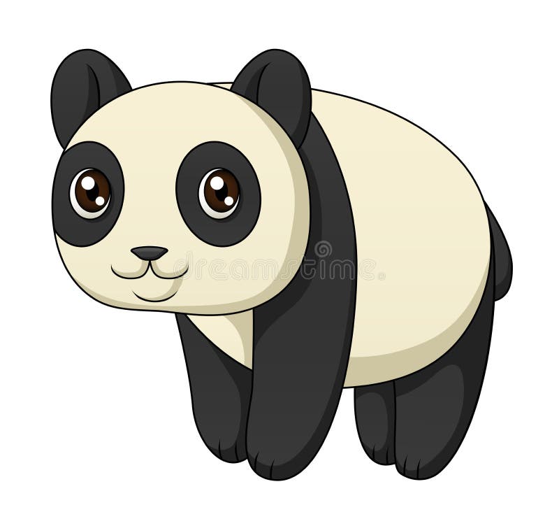 Panda Standing royalty free illustration